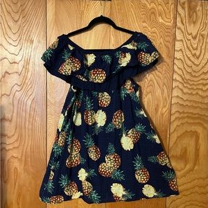 Umgee Off The Shoulder Pineapple Mini Dress